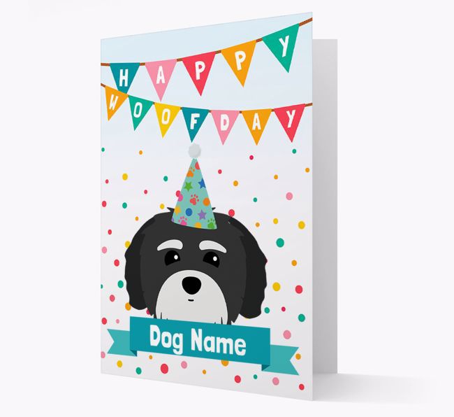 Personalized Card 'Happy Woofday {dogsName}' with {breedCommonName} Icon